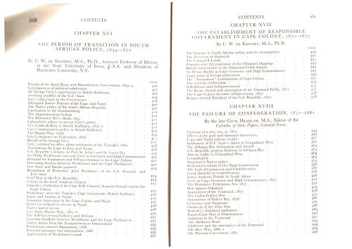 The Cambridge History of the British Empire, South Africa, Rhodesia and the high commission ter...