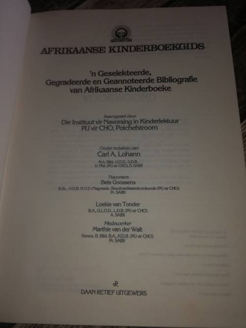 AKG Afrikaanse Kinderboekgids (Skaars)