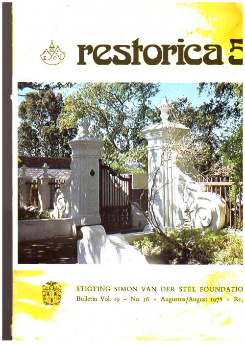 3 x Restorica Magazine  - Simon van der Stel Fondation / Stigting