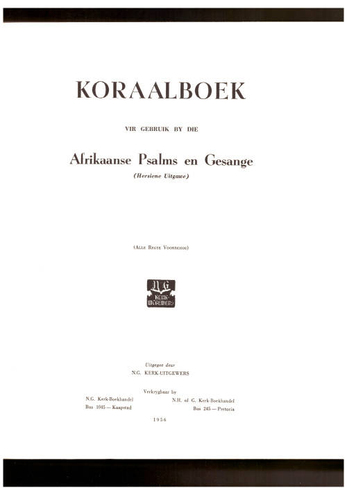 Koraalboek vir Psalms en Gesange