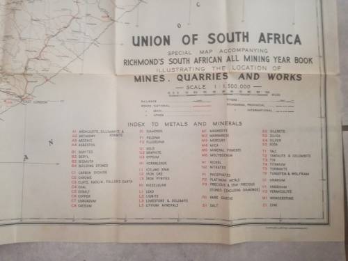 Special map of The Union of South Africa and South West Africa (large)