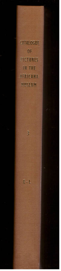 Johannesburg Africana Museum, Catalogue of Pictures volume 3
