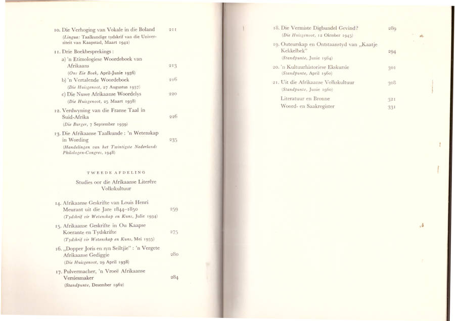 Afrikaans uit die vroeë tyd, Studies oor die Afrikaanse taal en literêre volkskultuur van voor 1875