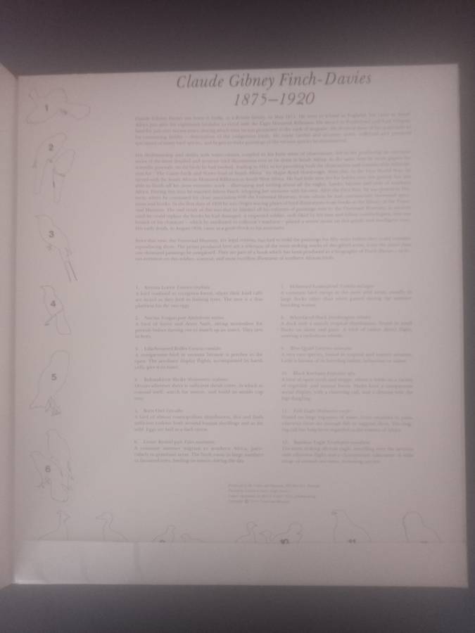 Claude Gibney Finch-Davis 1875-1920, Observer, student and highly skilled illustreerder  of SA