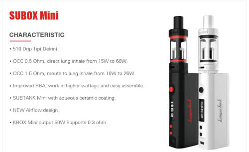 VAPE MOD KIT KANGERTECH SUBOX MINI ( BLACK )