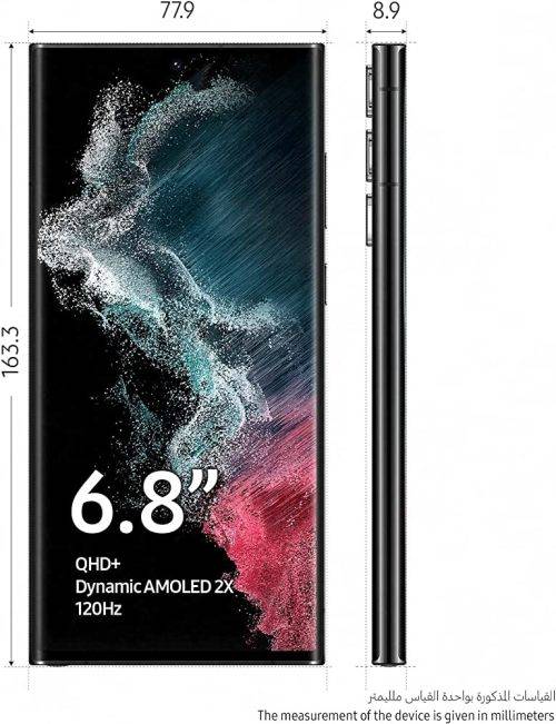 SAMSUNG S22 ULTRA 5G SM-908U SINGLE SIM ( BLACK )