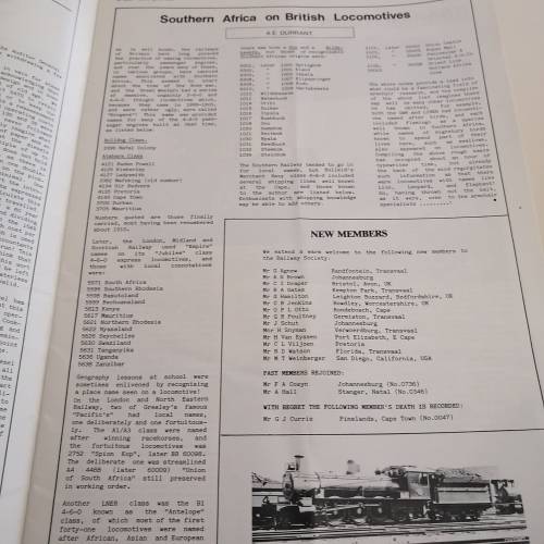 SA Rail.  Journal of the Railway Society of South Africa..16 Volumes