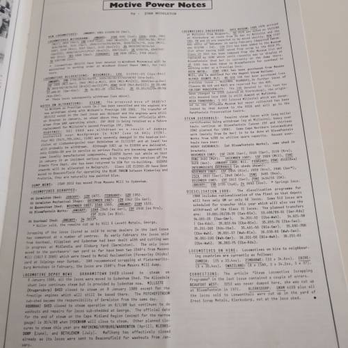 SA Rail.  Journal of the Railway Society of South Africa..16 Volumes