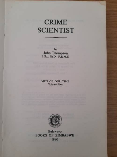 Crime Scientist : John Thompson