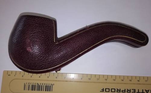 RARE AND COLLECTABLE SILVER MOUNTED SMOKING PIPE CIRCA 1902 WITH FITTED CASE