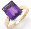 3.5ct Amethyst 9k Yellow Gold Ring