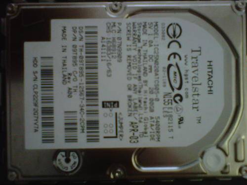 Hitachi Travelstar 2.5" 40GB 5400rpm HDD