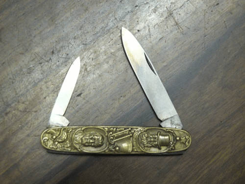Rare Kruger Dewet Brass Pocket Knife