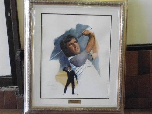 SEVE BALLESTEROS, ORIGINAL RUPERT HANLEY SIGNED PAINTING, DEC 1986