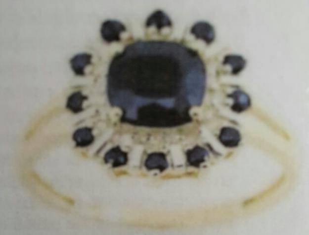 Certified [R24 029] Solid 9kt gold, sapphire and diamond ring