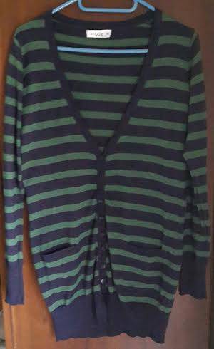 Brand new ladies navy and green long jersey