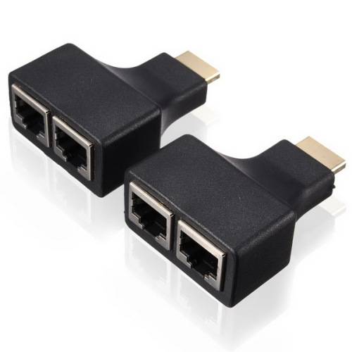 2pcs HDMI to RJ45 LAN Ethernet Extender by cat5/6 cable
