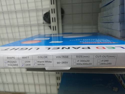 Thin Led Panel Downlight - Cool White / 24W