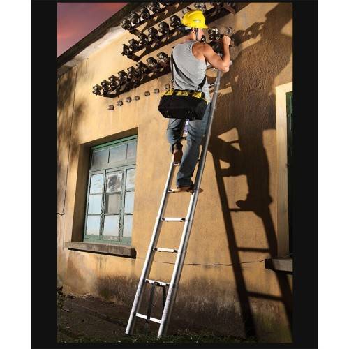 6M 13 Steps Aluminum Alloy Portable Extension Telescopic Ladder Single Straight Ladder