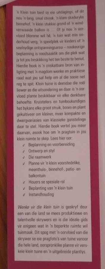 Wenke vir die klein tuin - Nancy Gardiner