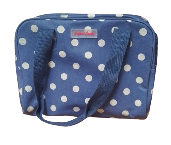 SoGood-Candy Handbag - Navy with polkadots