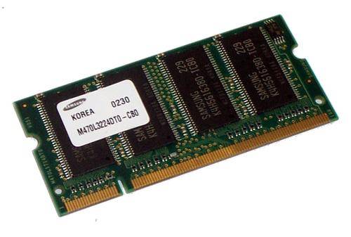 Samsung 256MB PC2100 DDR-266MHz non-ECC Unubffered CL2.5 200-Pin SoDimm Memory Module