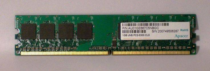 Apacer 1GB UNB PC2-5300 CL5 DDR-2 Desktop Computer Memory Module