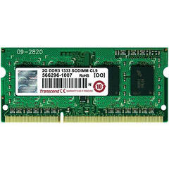 Transcend 2GB DDR3 1333 SO-DIMM Unbuffered Laptop RAM