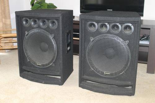 500w P A Speakers 15" main + 4 tweeters.  (Pair)