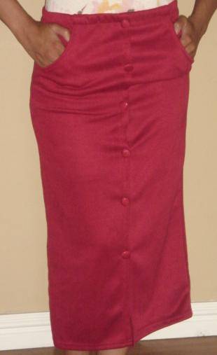 1950's modern button up skirt