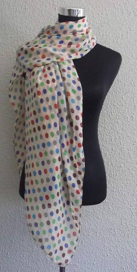 Scarf -Multi Colour Polka
