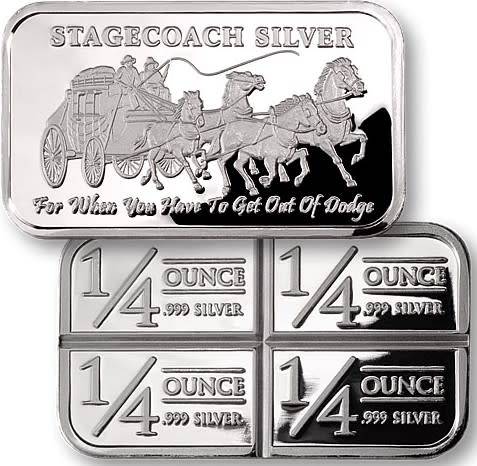 SILVER BAR 1 OUNCE STAGECOACH MINT