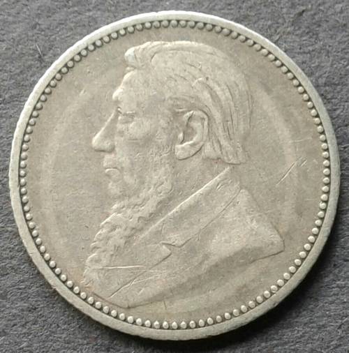 1893 ZAR 6 PENCE : LOW MINTAGE