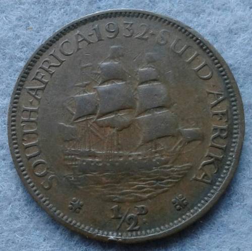 1932 SAU 1/2 PENNY : LOW MINTAGE < 107 000