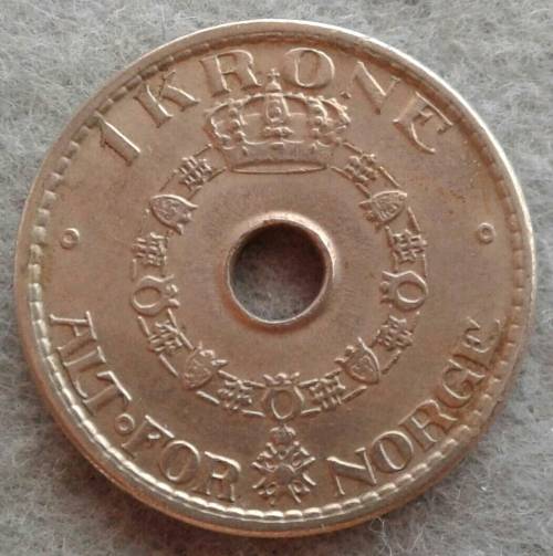 1939 NORWAY 1 KRONE +++