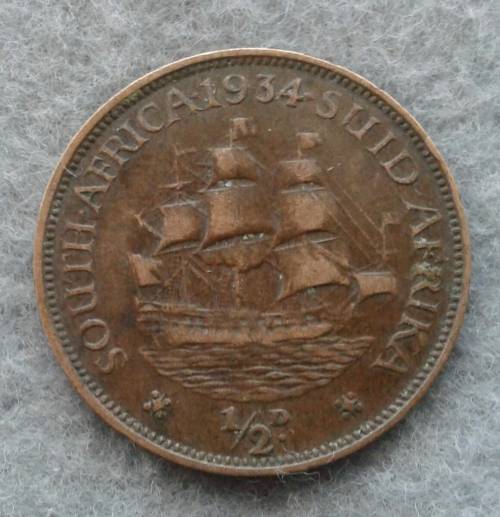 1934 SAU 1/2 PENNY  325830 MINTAGE