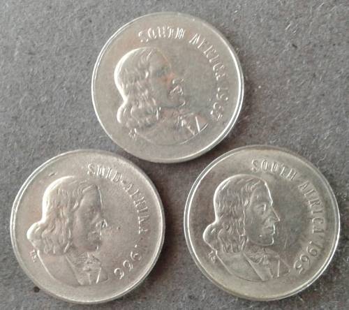 1965 , 66 & 67 RSA 5 CENT TRIO : VERY FINE