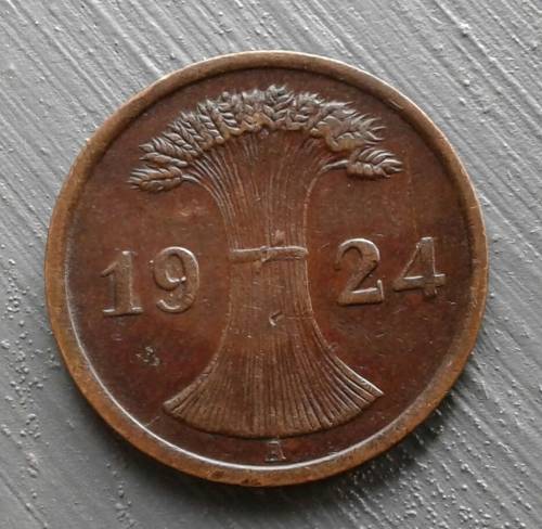 1924 GERMANY 2 RENTEPFENNIG (A)