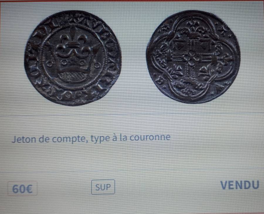 1380 - 1422 France Jeton : gilded