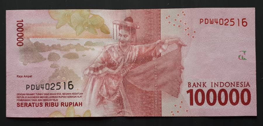 100 000 rupiah Indonesia