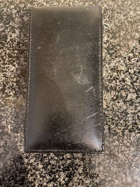 Men's Black Leather Grooming Travel Kit