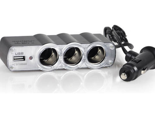 12V Triple Socket with USB