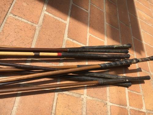Vintage / Antique golf clubs - collector or mancave novelty - 10 clubs