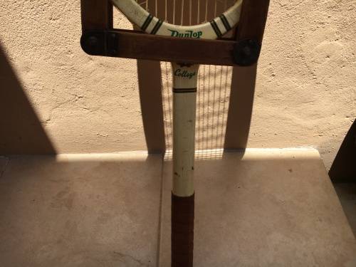 Vintage tennis racquet with head grip - perfect for mancave or bar