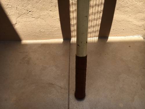 Vintage tennis racquet with head grip - perfect for mancave or bar