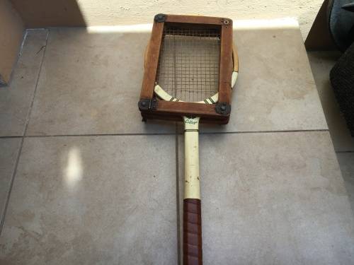 Vintage tennis racquet with head grip - perfect for mancave or bar