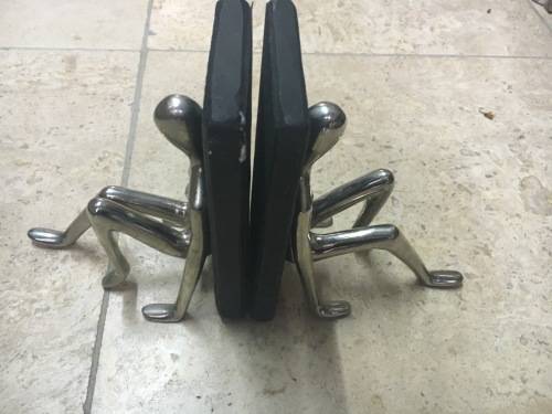 Carol Boyes ? Fantastic condition silver book ends - solid silver steel