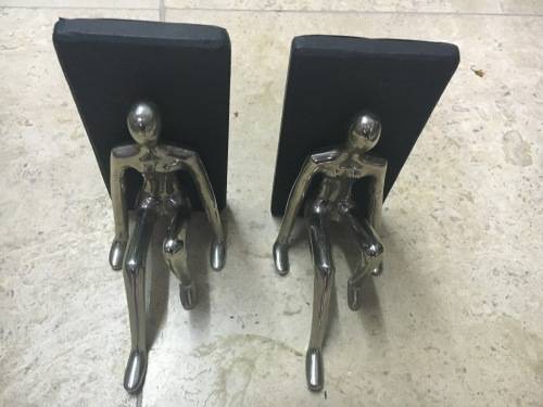 Carol Boyes ? Fantastic condition silver book ends - solid silver steel