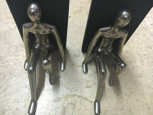 Carol Boyes ? Fantastic condition silver book ends - solid silver steel