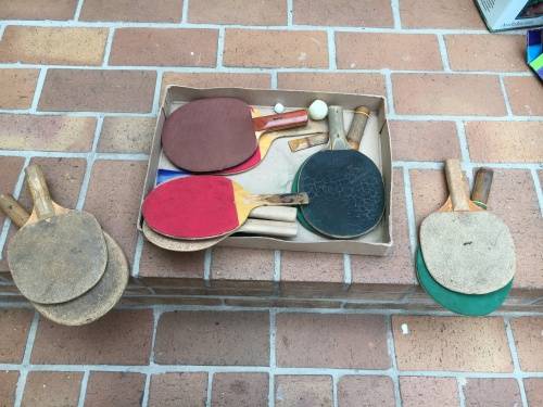 Wow vintage collection of table tennis bats - rare find - good value